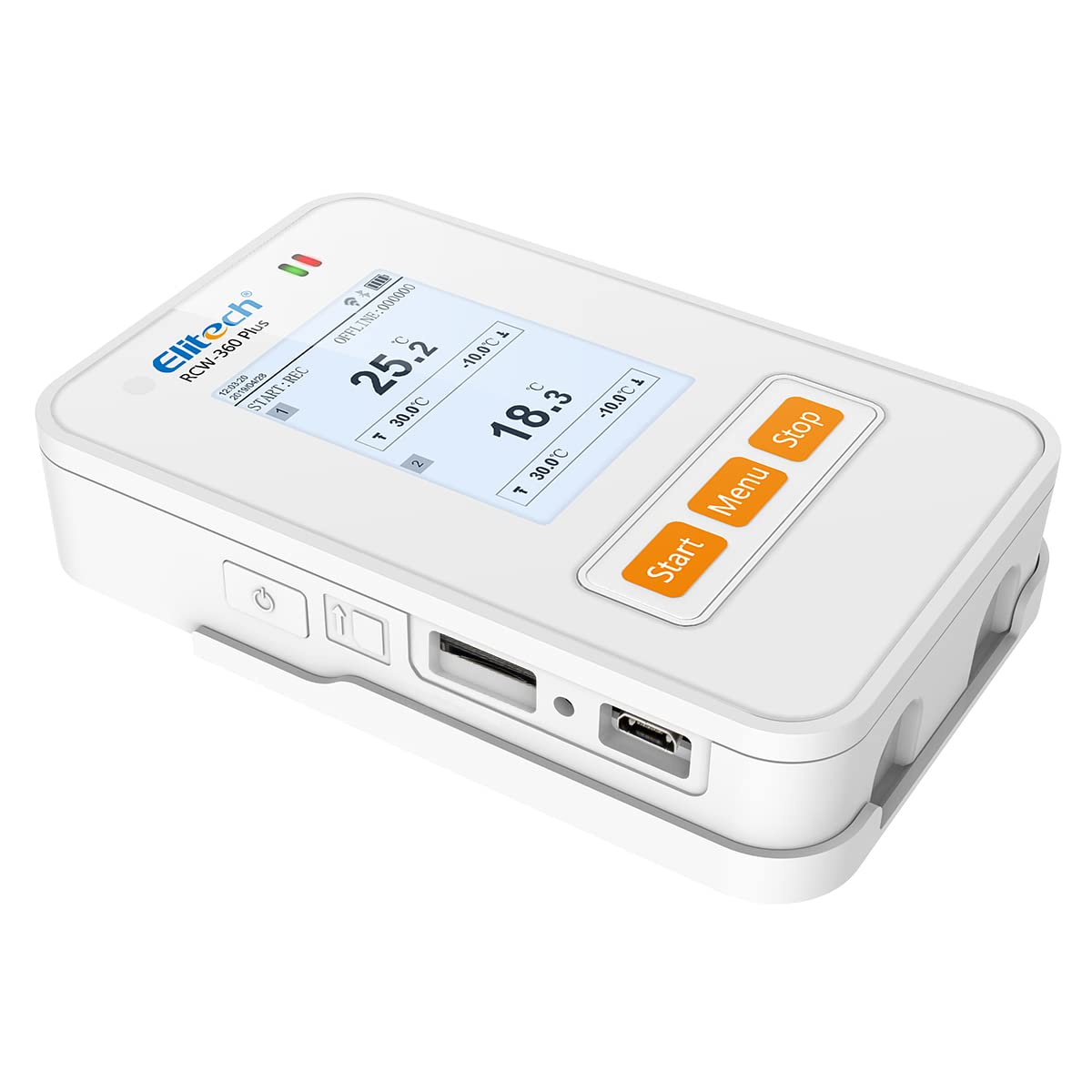 Wireless temperature and humidity logger with external probe