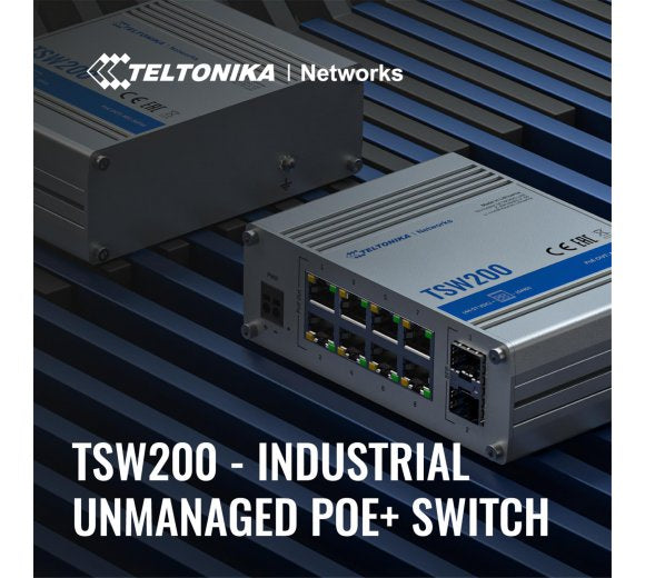 TSW200 INDUSTRIAL POE+ Unmanaged 8Ports ETHERNET SWITCH