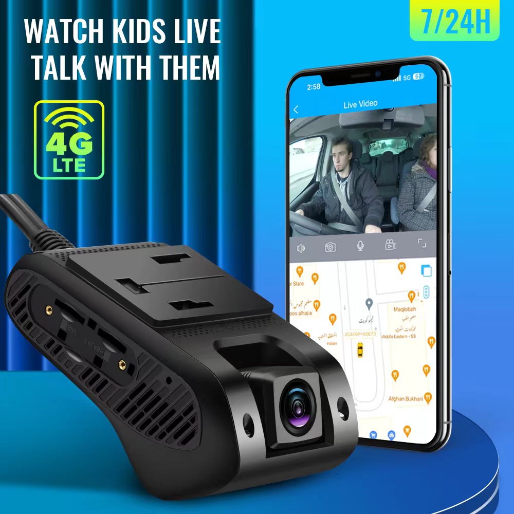 JIMI JC261P 4G ADAS Dashcamera Wifi Hotspot DVR Recorder 2 Live Stream Video 1080P Front & Inward Car GPS Cameras Update JC400P