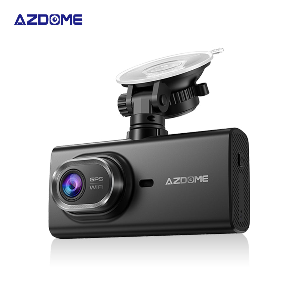 AZDOME M560 3 Channel 4K Dash Cam, 4" IPS Touchscreen Built-in eMMC 128GB , WiFi, GPS  24H Parking Mode, IR Night Vision, G-Sensor Car Dash Cam