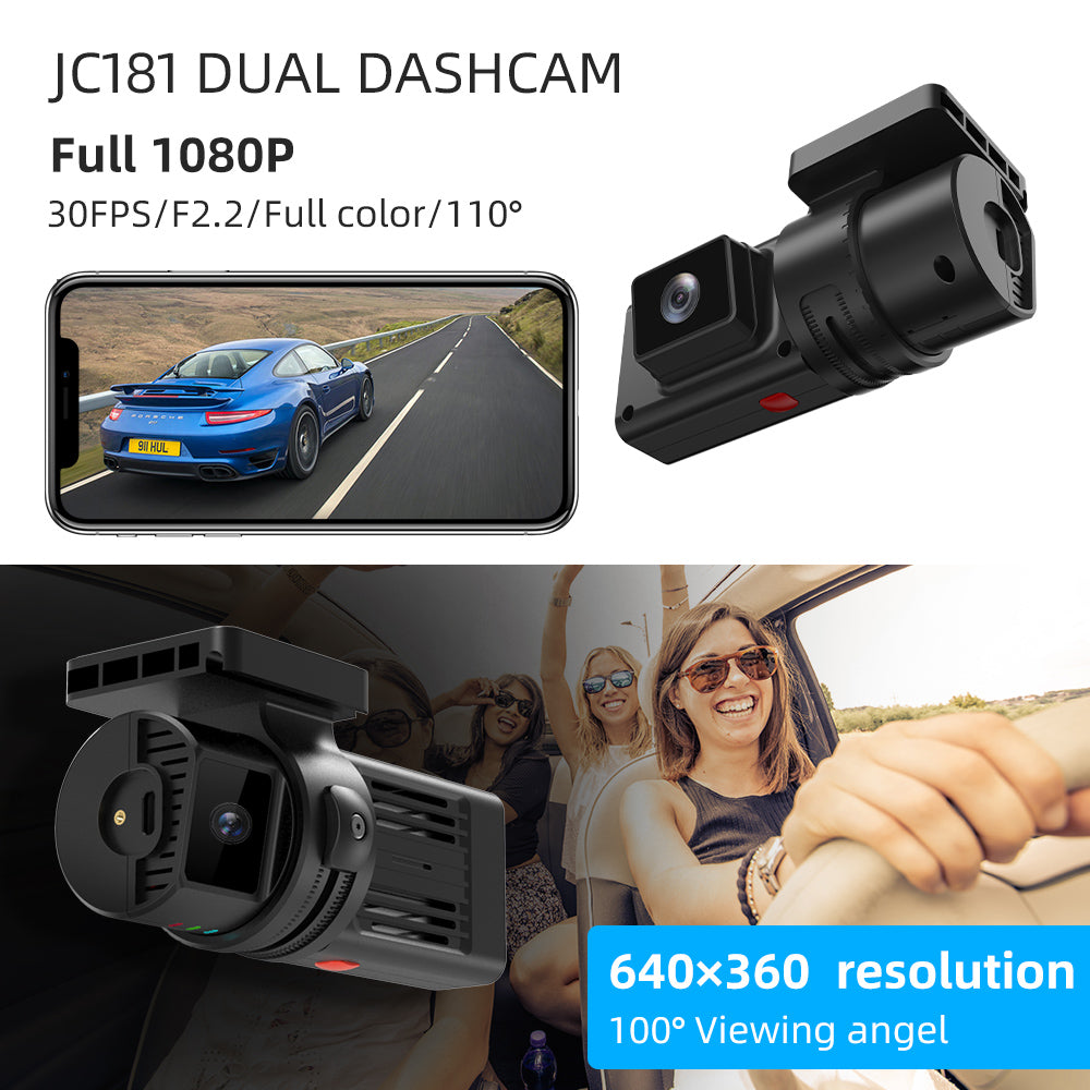 Jimi JC181 Mini 4G Car Camera With Live Stream Dual Cameras GPS Tracking Wifi Hotspot Multiple Alarms