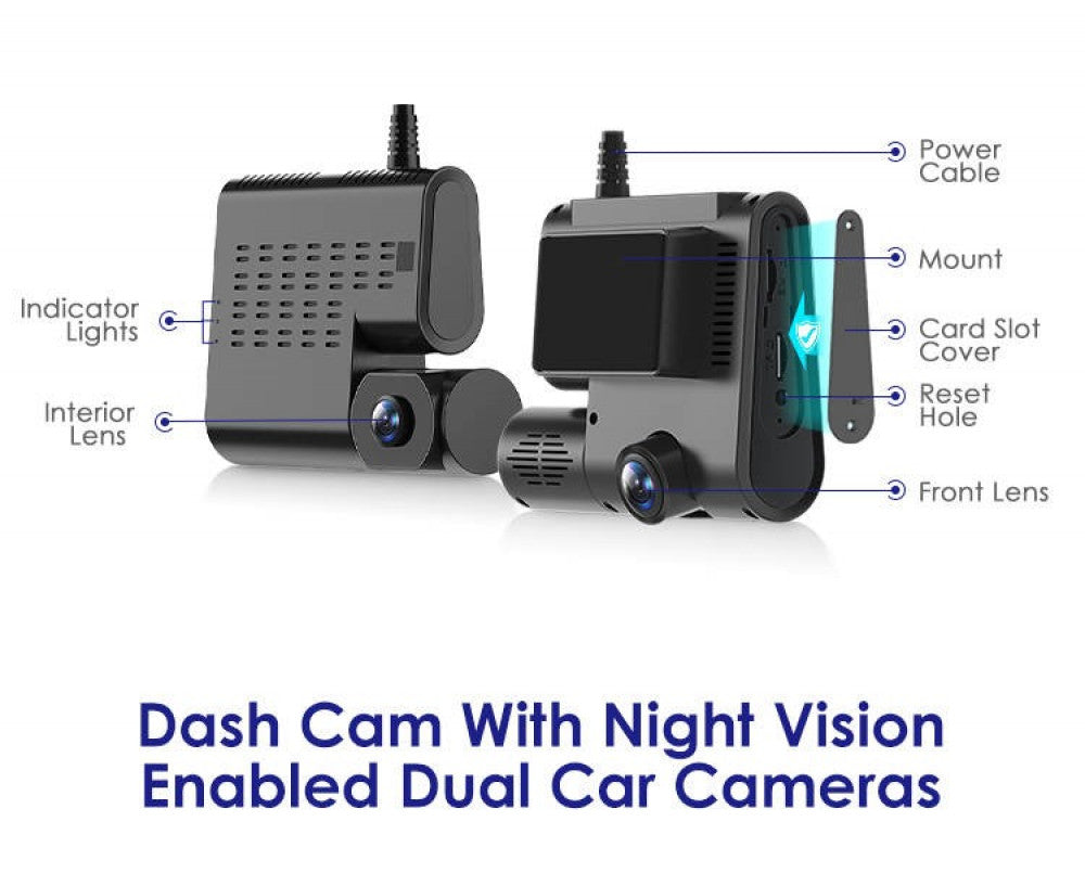 AZDOME C9 Pro 4G Car Camera With Dual Cameras Live Video GPS Tracking Wifi Remote Monitoring Dash Cam DVR Recorder Free APP Web