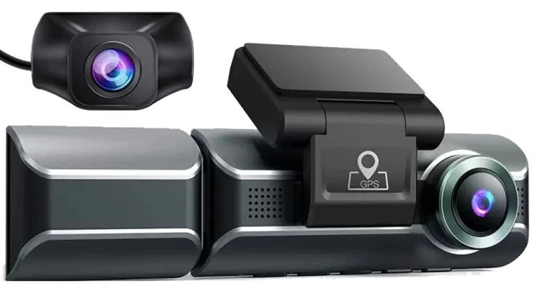 AZDOME M550 3 Channel Dash Cam, Front Inside Rear Three Way Car Dash  Camera, 4K+1080P Dual Channel With GPS WiFi IR Night Vision