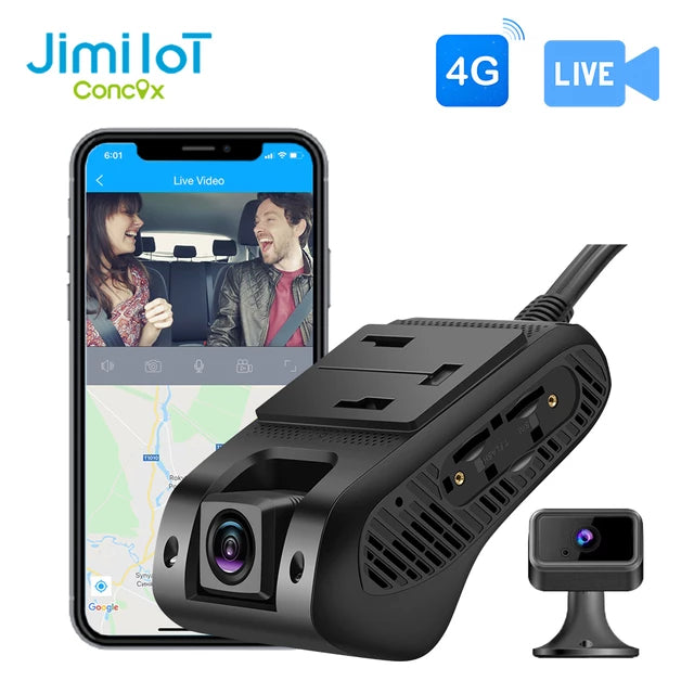 JC400 Dash Cam Front and Rear 4G Dashboard Camera GPS WIfi Hotspot Live Video Tracking Voice Record TracksolidPRO APP PC Car DVR